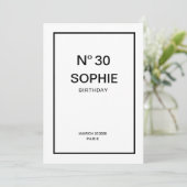 No 30 フレンチシック 30歳の誕生日パーティー 招待状 (スタンド正面)