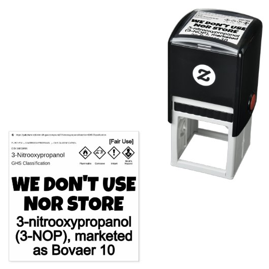 NO 3-NOP by RoseWrites Self Inking Rubber Stamp セルフインキングスタンプ (インサイチュ)