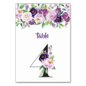 No. 4紫とラベンダーの水カラーバラ テーブルナンバー (裏面)
