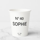 No 40 フレンチシック 40歳の誕生日パーティー 紙コップ (正面)