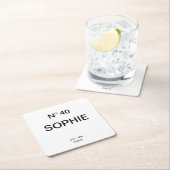 No 40 French Chic 40th Birthday Party スクエアペーパーコースター (インサイチュ)