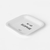 No 40 French Chic 40th Birthday Party ペーパープレート (傾斜あり)