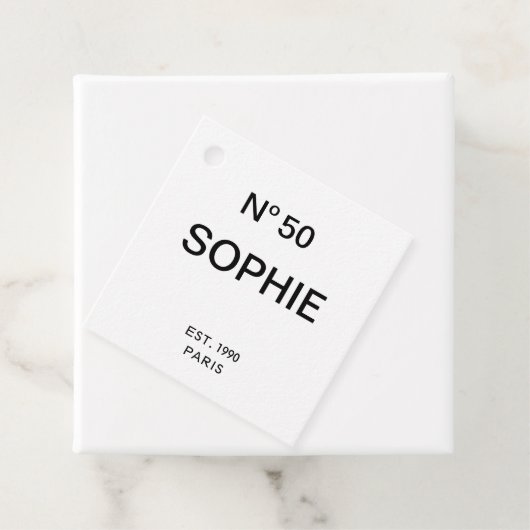 No 50 French Chic 50th Birthday Party フェイバータグ (インサイチュ)