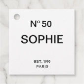 No 50 French Chic 50th Birthday Party フェイバータグ (正面)