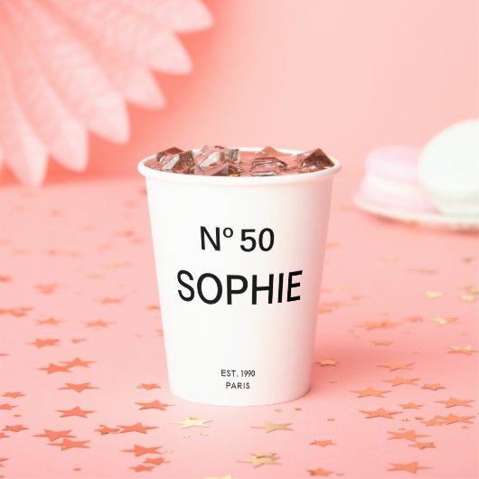 No 50 French Chic 50th Birthday Party 紙コップ (インサイチュ)
