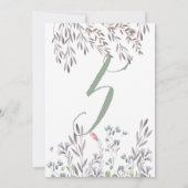 No.5 両面カード ワイルドフラワーの結婚式 招待状 (裏面)