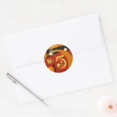 No 5 -姿5 in金ゴールドby Demuth ラウンドシール (封筒)