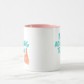 No Adulting Today Funny Relaxed Message Combo Mug マグカップ (中央)