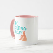 No Adulting Today Funny Relaxed Message Combo Mug マグカップ (正面左)