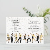 NO AGEアールデコ/素晴らしギャツビー/1920s誕生日パーティー 招待状 (スタンド正面)