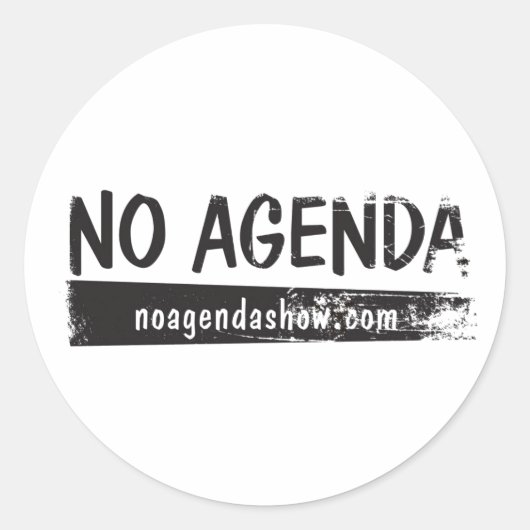 No-Agenda-Name-レトロのシール ラウンドシール (正面)