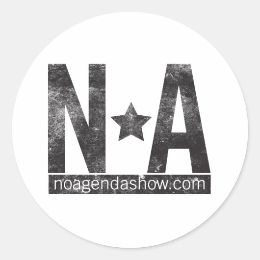 No-Agenda-Stars Small Stickers ラウンドシール (正面)