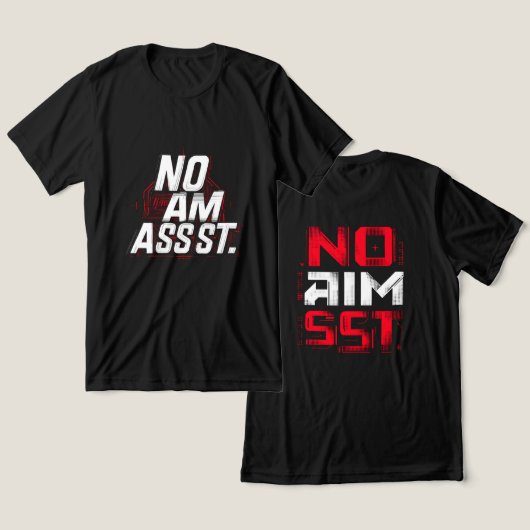 🔥 No Aim Assist – Competitive Gamer Typography トライブレンドＴシャツ (デザイン正面&裏面)