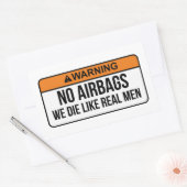No AirBags男のステッカーのように実在死ぬ 長方形シール (封筒)