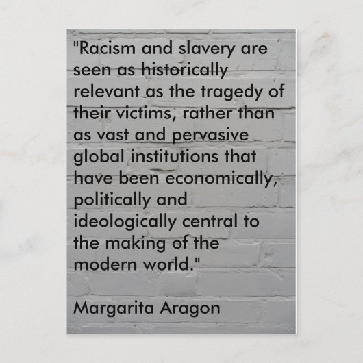 No Alibis – 人種差別について子供たちを教育する ポストカード (正面)