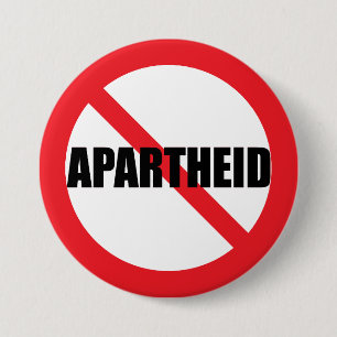 "NO APARTHEID"ピンバックボタン 缶バッジ