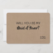 No Arm and Leg Cost Bridesmaidプロポーショおもしろいン 招待状 (裏面)