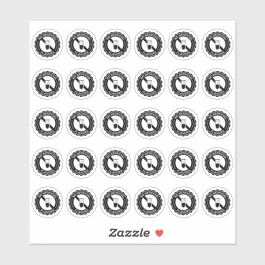 No Artificial Flavors Mini Food Packaging Label シール (シート)