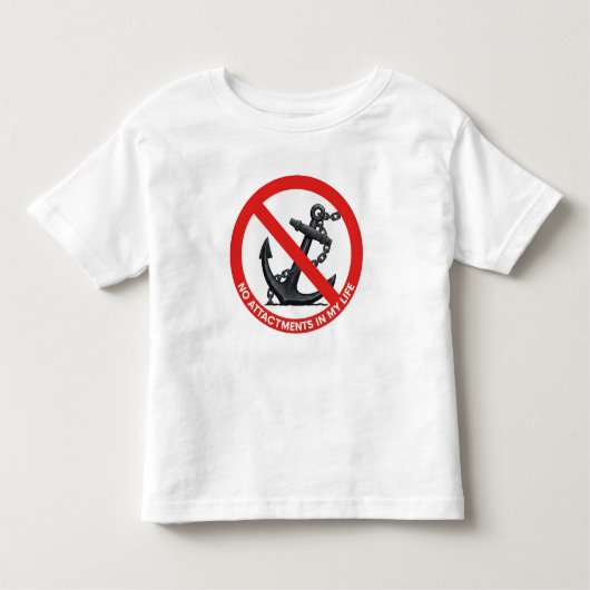 No attachments in my life トドラーTシャツ (正面)