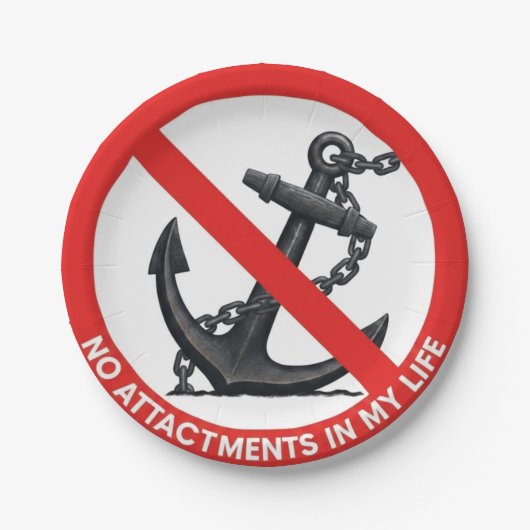 No attachments in my life ペーパープレート (正面)