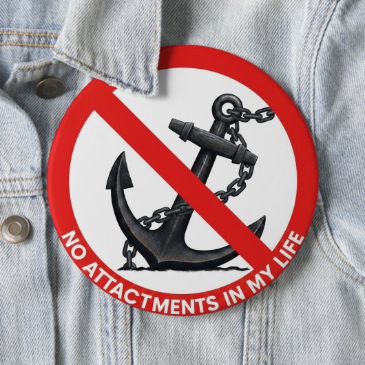 No attachments in my life 缶バッジ (インサイチュ)