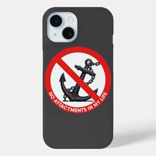 No attachments in my life Case-Mate iPhoneケース (裏面)