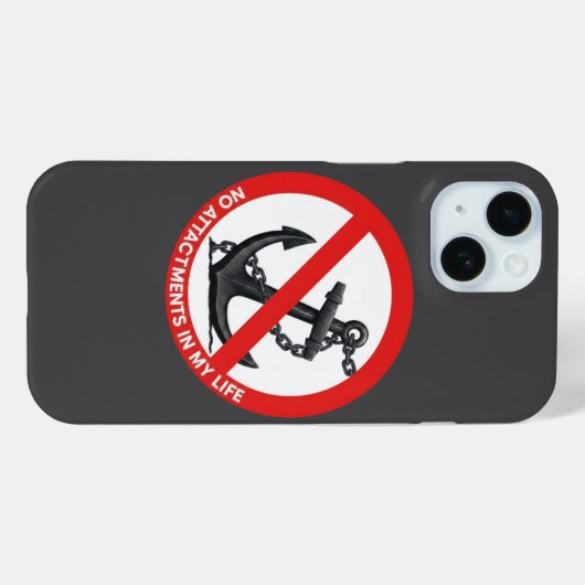 No attachments in my life Case-Mate iPhoneケース (裏面 (横))