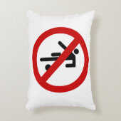 NO Ball Games ⚠タイパークサイン⚠ アクセントクッション (正面(垂直))