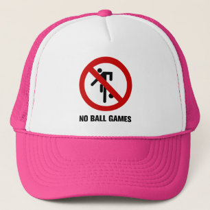 NO Ball Games ⚠タイパークサイン⚠ キャップ