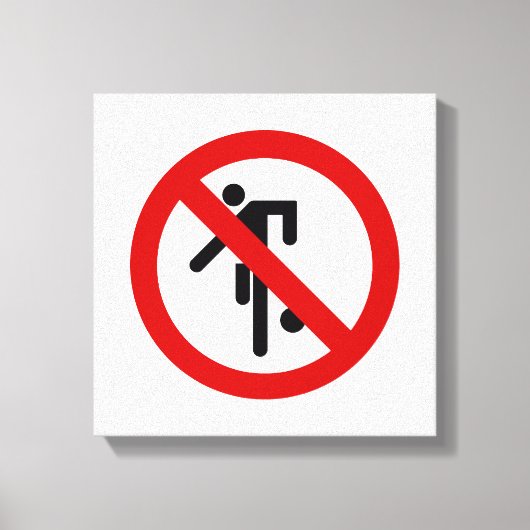 NO Ball Games ⚠タイパークサイン⚠ キャンバスプリント (正面)