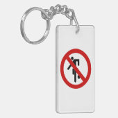 NO Ball Games ⚠タイパークサイン⚠ キーホルダー (正面左)