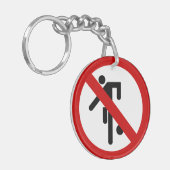 NO Ball Games ⚠タイパークサイン⚠ キーホルダー (正面左)