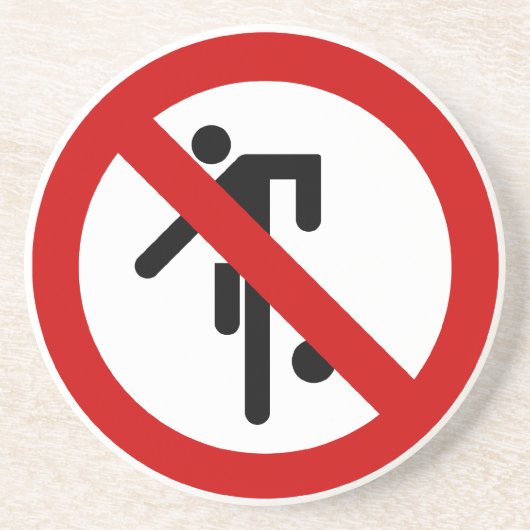 NO Ball Games ⚠タイパークサイン⚠ コースター (正面)