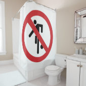 NO Ball Games ⚠タイパークサイン⚠ シャワーカーテン (インサイチュ)
