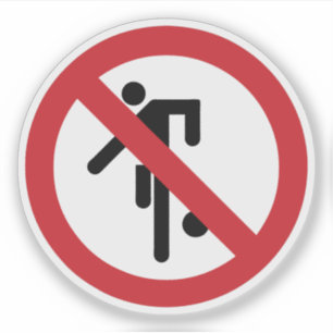 NO Ball Games ⚠タイパークサイン⚠ シール