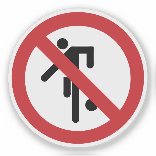 NO Ball Games ⚠タイパークサイン⚠ シール (正面)