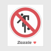 NO Ball Games ⚠タイパークサイン⚠ シール (シート)