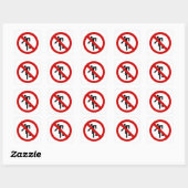 NO Ball Games ⚠タイパークサイン⚠ スクエアシール (シート)