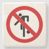 NO Ball Games ⚠タイパークサイン⚠ ストーンコースター (正面)