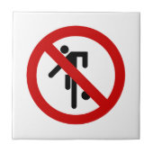 NO Ball Games ⚠タイパークサイン⚠ タイル (正面)