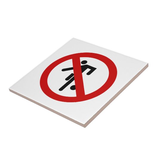 NO Ball Games ⚠タイパークサイン⚠ タイル (側面)