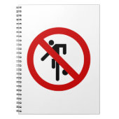 NO Ball Games ⚠タイパークサイン⚠ ノートブック (正面)