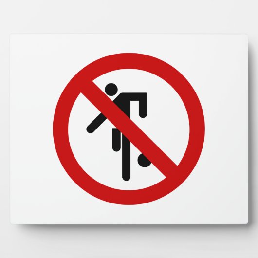 NO Ball Games ⚠タイパークサイン⚠ フォトプラーク (正面)