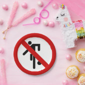 NO Ball Games ⚠タイパークサイン⚠ ペーパープレート (パーティー)