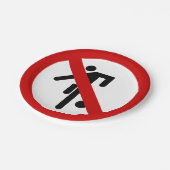 NO Ball Games ⚠タイパークサイン⚠ ペーパープレート (アングル)