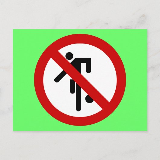 NO Ball Games ⚠タイパークサイン⚠ ポストカード (正面)