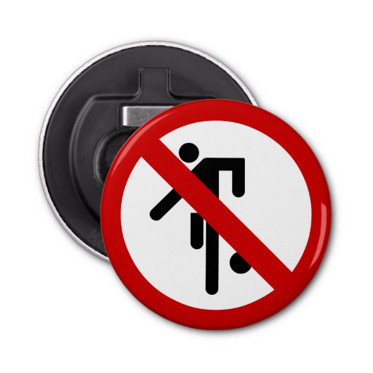 NO Ball Games ⚠タイパークサイン⚠ 栓抜き (正面)