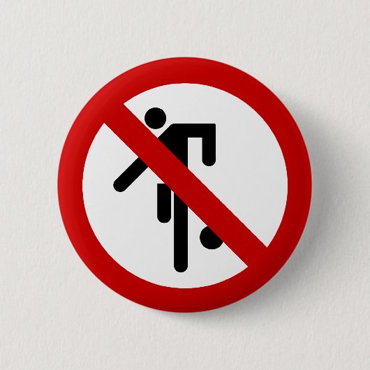 NO Ball Games ⚠タイパークサイン⚠ 缶バッジ (正面)