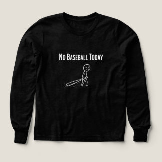 No Baseball Today Sad Stick Figure Baseball lovers