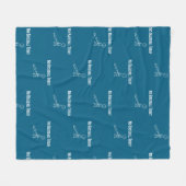 No Baseball Today Sad Stick Figure Baseball lovers フリースブランケット (正面(横))